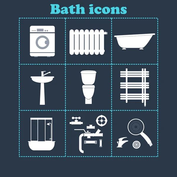 Banyo simgeler set.ilustration vektör