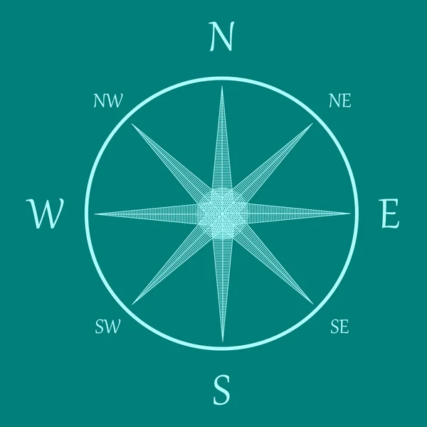 Kompass Wind Rose Farben Vektor Design-Element — Stockvektor