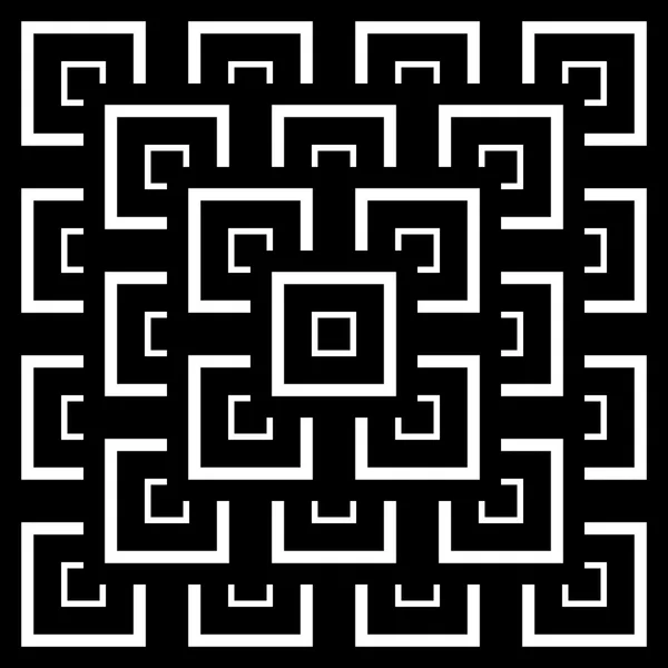 Soyut sorunsuz siyah ve beyaz Art Deco vektör bilmece