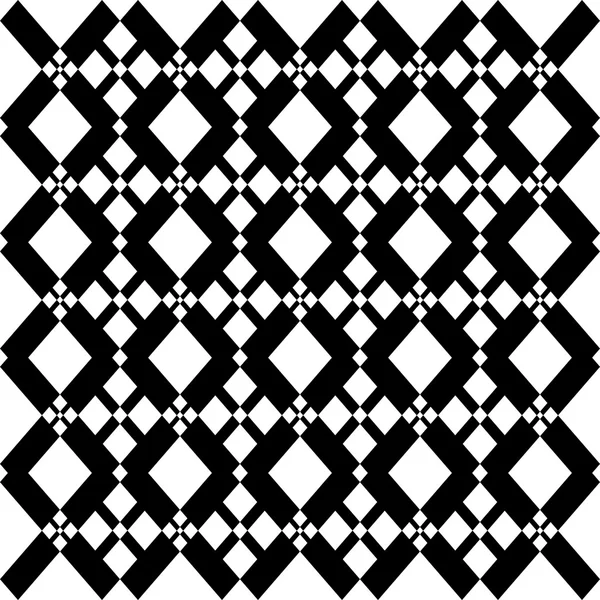 Abstraktes nahtloses Schwarz-Weiß-Muster - Vektorillustration — Stockvektor
