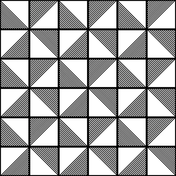 Fondo del patrón de textura geométrica inconsútil - Blanco y negro — Vector de stock