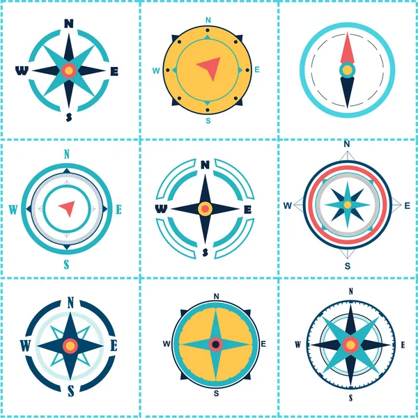 Ανεμολόγιο απομονωθεί διάνυσμα illustration.Compass — Διανυσματικό Αρχείο