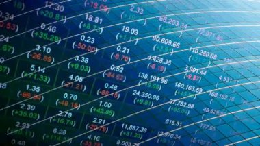 hisse senedi fiyatı Office cam arka plan üzerinde besleme