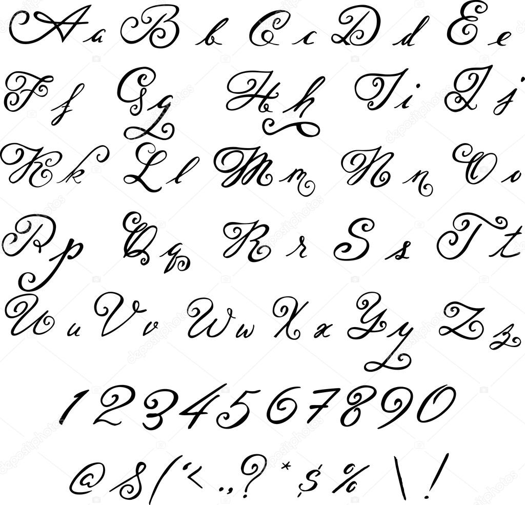 elegante nero font lettere dell annata vettoriali stock elegante nero font lettere dell annata vettoriali stock