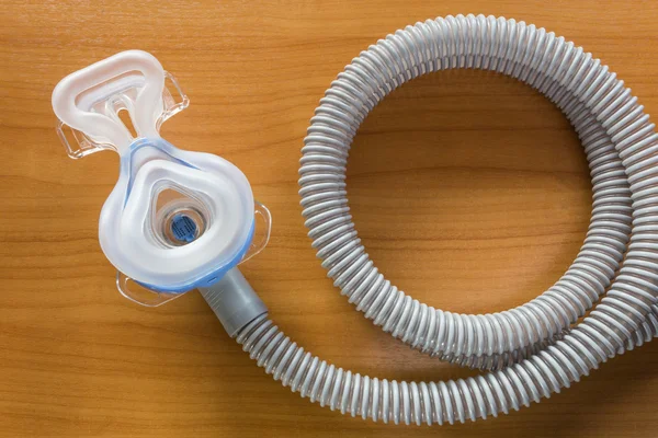 CPAP mask och slang — Stockfoto