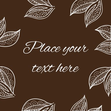 Dekoratif yaprak çerçeve 