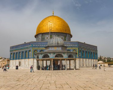 Kudüs 'teki El Aksa Camii. İsrail 'in kutsal yerleri Seyahat fotoğrafları