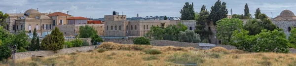 Ancient buildings around the Old City in Jerusalem, Israel. Panorama