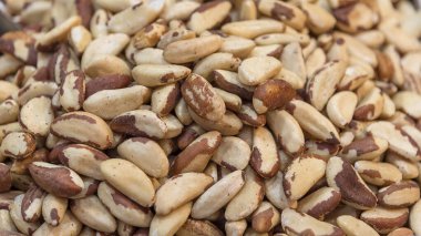 Brezilya fıstığı. Vejetaryen organik yiyecekler. Fındık ve çekirdekler