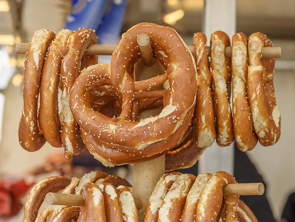 Pretzel, snack tradicional para cerveza Oktober festival — Foto de Stock