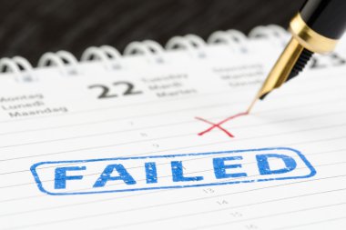 Makro çekim başarısız damgası