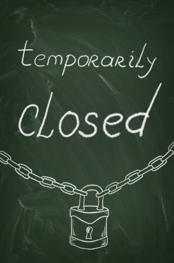 Yazı tahtası üzerinde geçici olarak kapatıldı