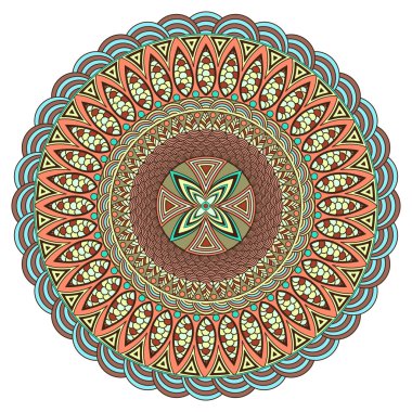 Mandala renkli. Boho stili