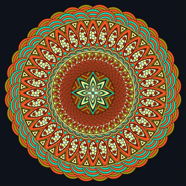 Mandala colorido. Estilo Boho —  Vetores de Stock