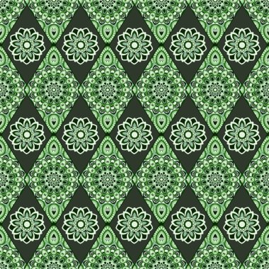 Süs seamless modeli. Doğu, oryantal tasarımı, etnik tarzı. Mandala vektör arka plan. Islam, Arapça, Indian, Osmanlı motifleri. Kullanım için kumaş, duvar kağıdı, sarma, hippi dekorasyon