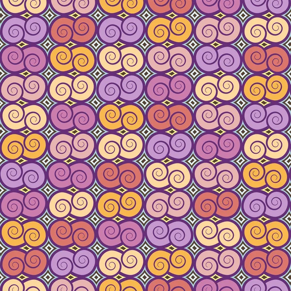 Curl Espiral Remolino Abstracto Ornamento Colorido Patrón Sin Costuras Tracery — Foto de Stock