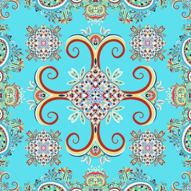 Soyut oryantal vektör etnik süslemeleri, renksiz desenler