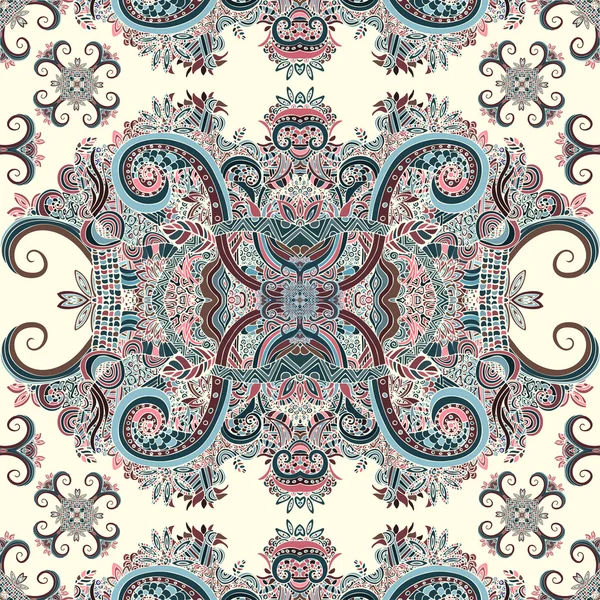 Boho prydnad, textur. Etniska prydnadsväxter blommor. Abstrakt blommig växt naturligt Seamless mönster. Vintage dekorativa element. Hippie, indiska, fantasy, ottomanska motiv. Textil tryck, tyg design — Stock vektor