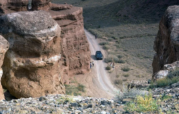 Çarın Kanyonu Trans-Ili Alatau Dağları.
