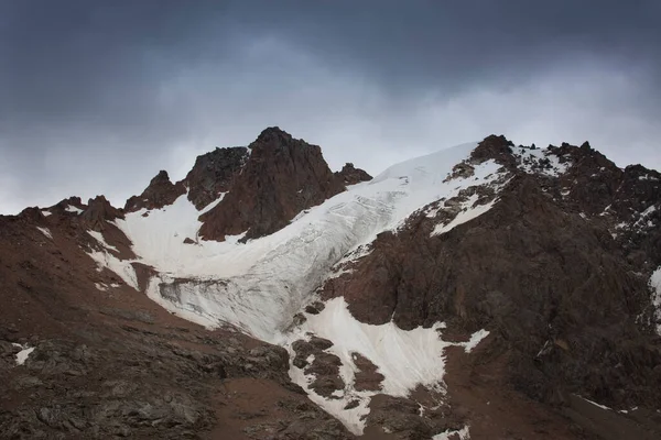 Paysage Avec Des Sommets Dans Les Montagnes Tien Shan — Photo