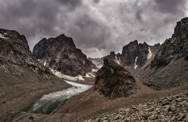 Glacier Bogdanovich Dans Les Montagnes Tien Shan Nord Ville Almaty — Photo