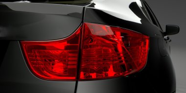 Arka ışık lüks araba.