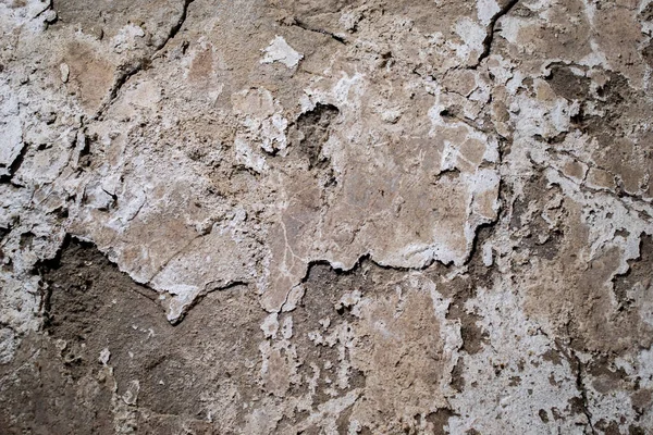Textuur Van Oude Betonnen Muur Met Kuilen Retro Krijt Whitewash — Stockfoto