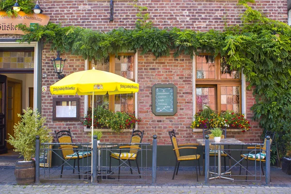 Straat café in Wachtendonk, Duitsland — Stockfoto