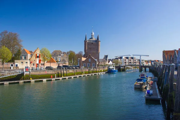 Zierikzee Zeeland Nederland April 2015 Double Drawbridge Nederland Zierikzee Toegang — Stockfoto