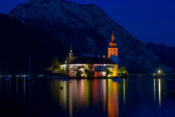 Castelo Orth Lago Traunsee Áustria Schloss Ort Castelo Austríaco Fundado — Fotografia de Stock