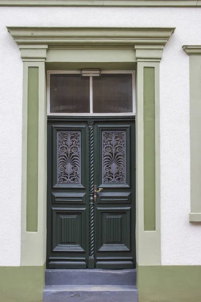 Oude Houten Huisdeur Duits Stadje Issum Noordrijn Westfalen — Stockfoto