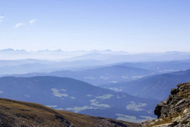 Austian Alplerindeki manzara - Kreiskogel 'den manzara, 2306 m, Steiermark, Avusturya