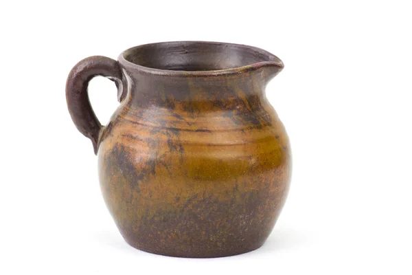 Глиняний глечик, стара керамічна ваза — стокове фото