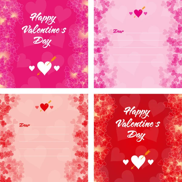 Valentin-napi meghívás vagy a kártya — Stock Vector