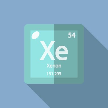 Chemical element Xenon Flat