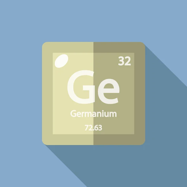 Хімічний елемент Germanium плоский — стоковий вектор