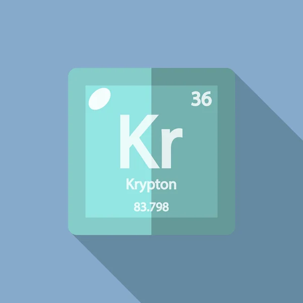 Chemical element Krypton Flat — стоковий вектор