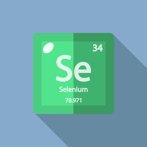 Chemisches Element Selen flach — Stockvektor