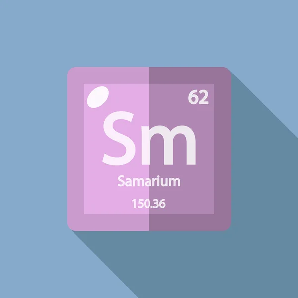 Chemisches Element Samarium flach — Stockvektor
