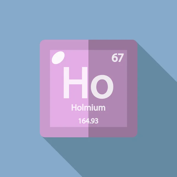 Elemento chimico Holmium Flat — Vettoriale Stock