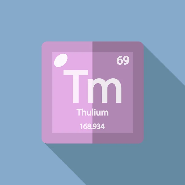 Chemical element Thulium Flat — 图库矢量图片