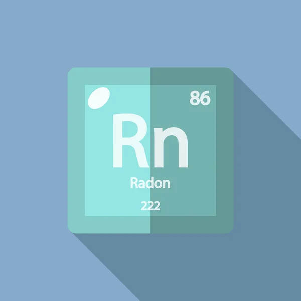 Chemical element Radon Flat — 스톡 벡터