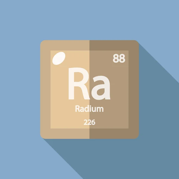 Chemical element Radium Flat — Stock Vector