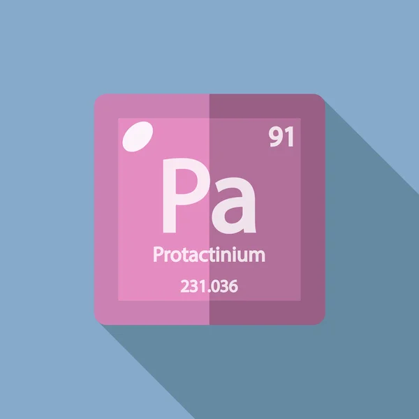 Хімічний елемент Protactinium Плоский — стоковий вектор