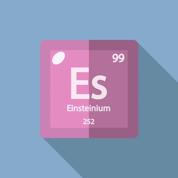 Химический элемент Einsteinium Flat — стоковый вектор