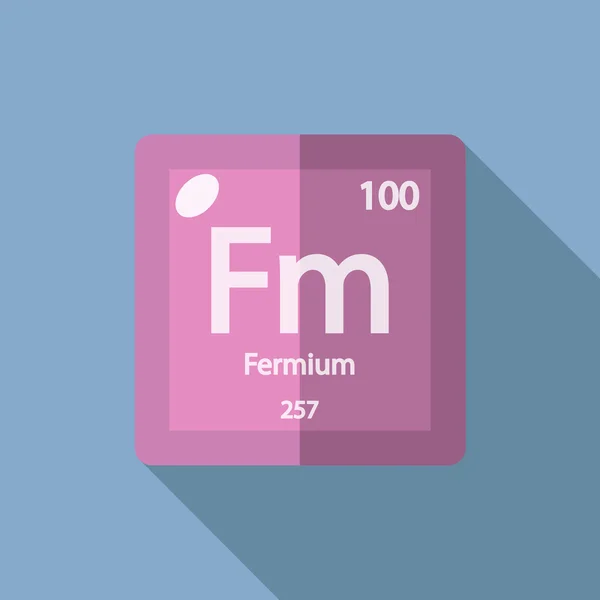 Chemical element Fermium Flat — Διανυσματικό Αρχείο