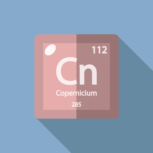 Chemical element Copernicium Flat — Stock Vector