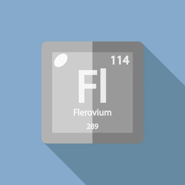 Elemento químico Flerovium Flat — Vector de stock