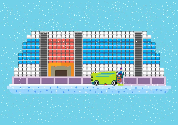 Vektör düz hokey arena