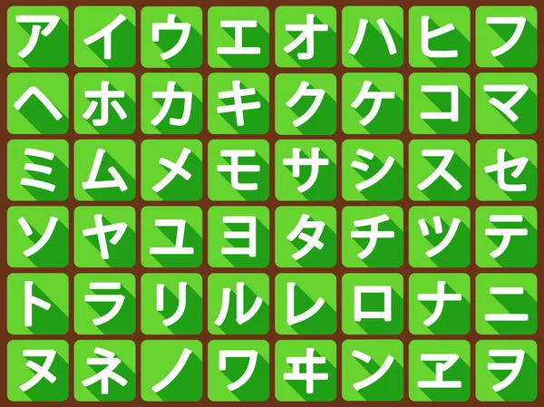 Vetor plano katakana —  Vetores de Stock